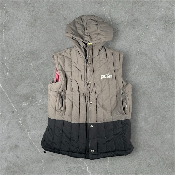 Icecream Other - Icecream BBC Vest Mens Medium Grey Puffer Embroidered Billionaire Boys Club Rare